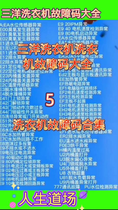 三洋滚筒洗衣机故障代码e901怎么维修