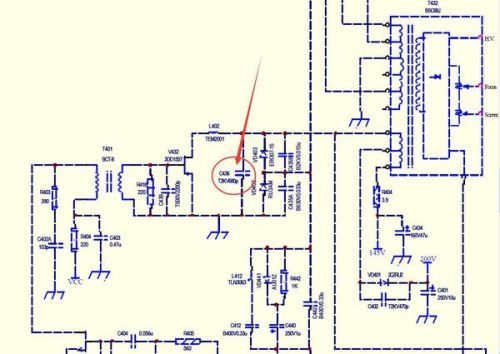 长虹chd29366行偏转短路故障现象