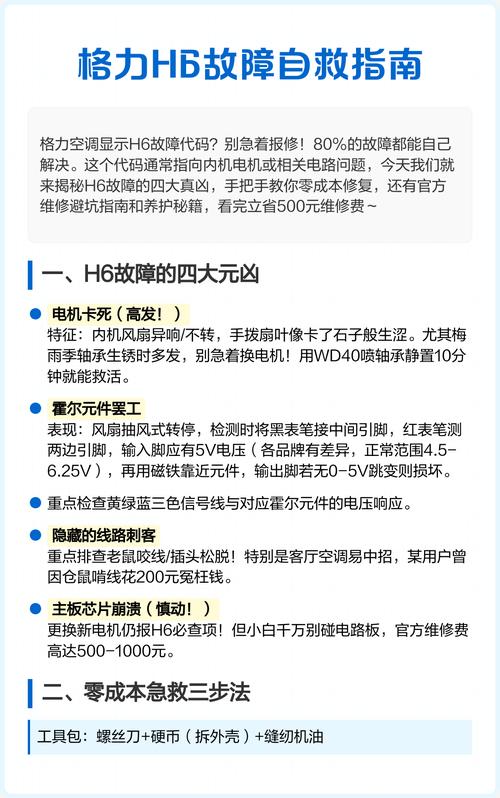 格力中央空调h6是什么故障怎么解决