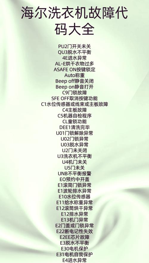 海尔洗衣机开机显示FA是什么故障