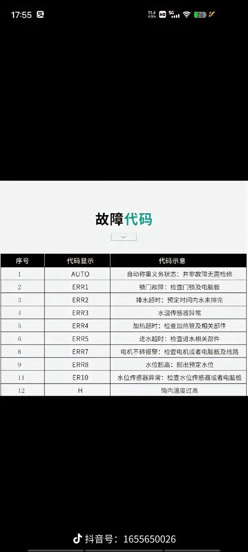 海尔滚筒洗衣机故障代码err 2