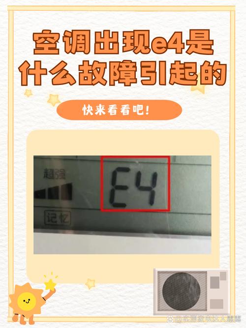 海尔5p空调显示e4是什么故障