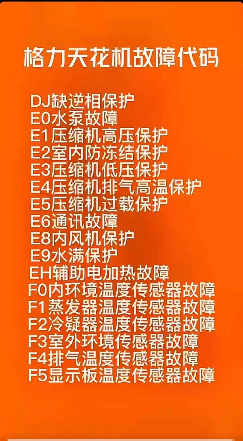 格力天花机故障代码e9怎么处理