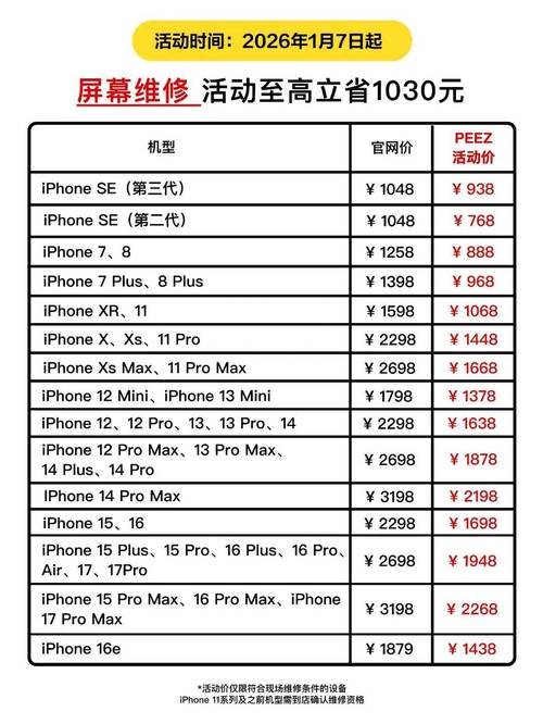 iphone7更换电池价格