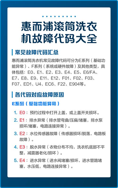 惠而浦滚筒洗衣机故障代码f05