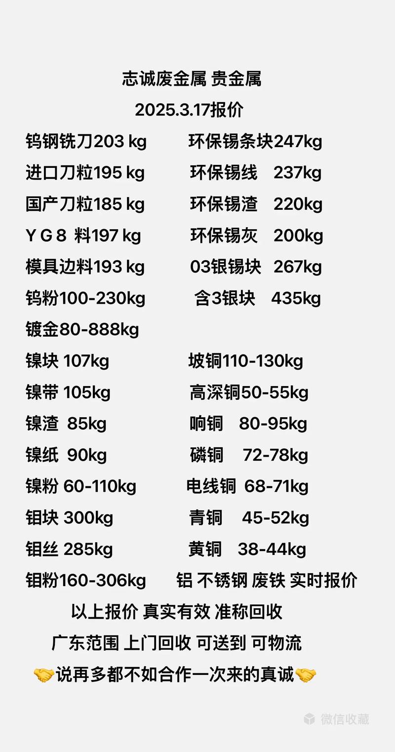 废铁收购价格最新行情