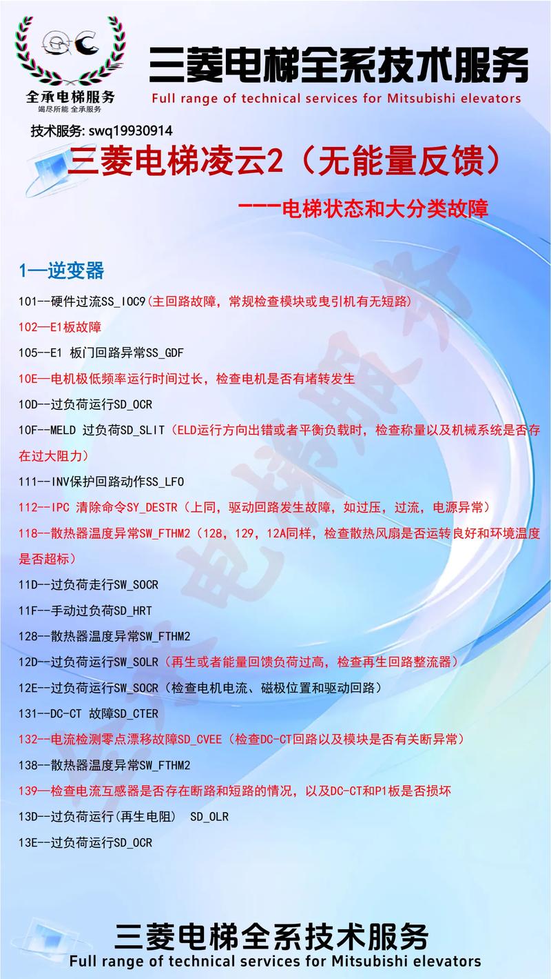 三菱凌云2电梯启动就故障e5