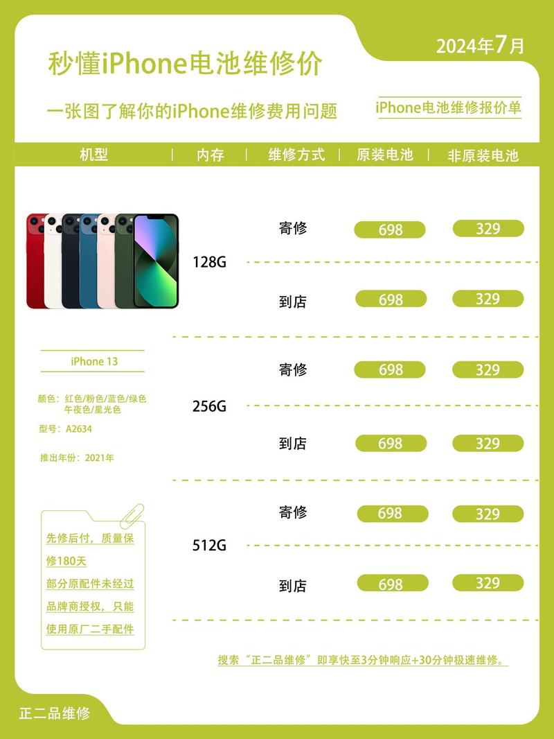 苹果维修点换电池多少钱