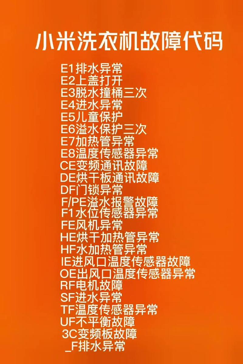 康佳全自动洗衣机故障代码F1