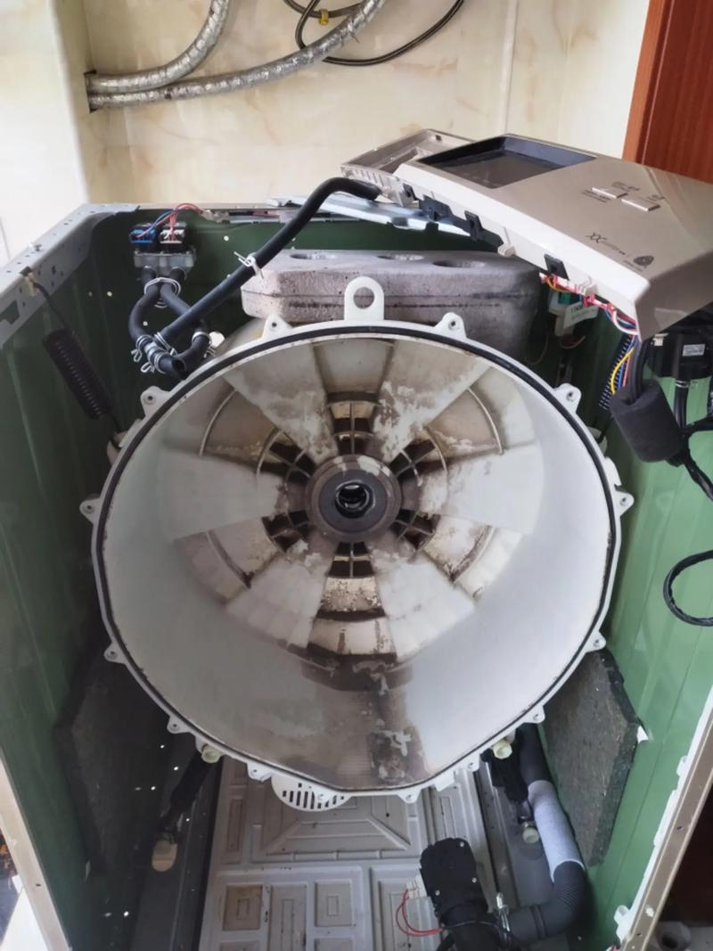 美的变频洗衣机e54故障维修