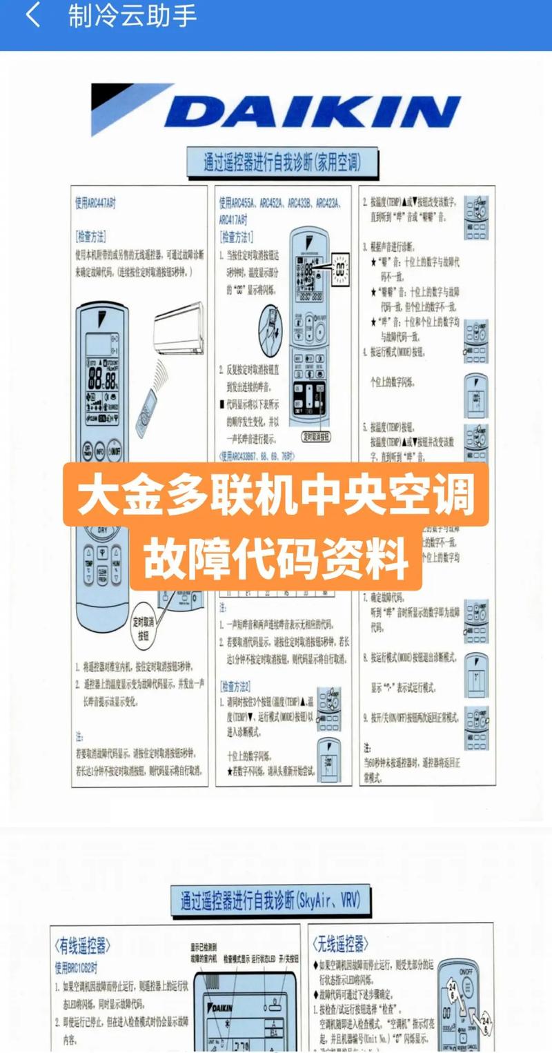 大金中央空调a6故障怎么处理