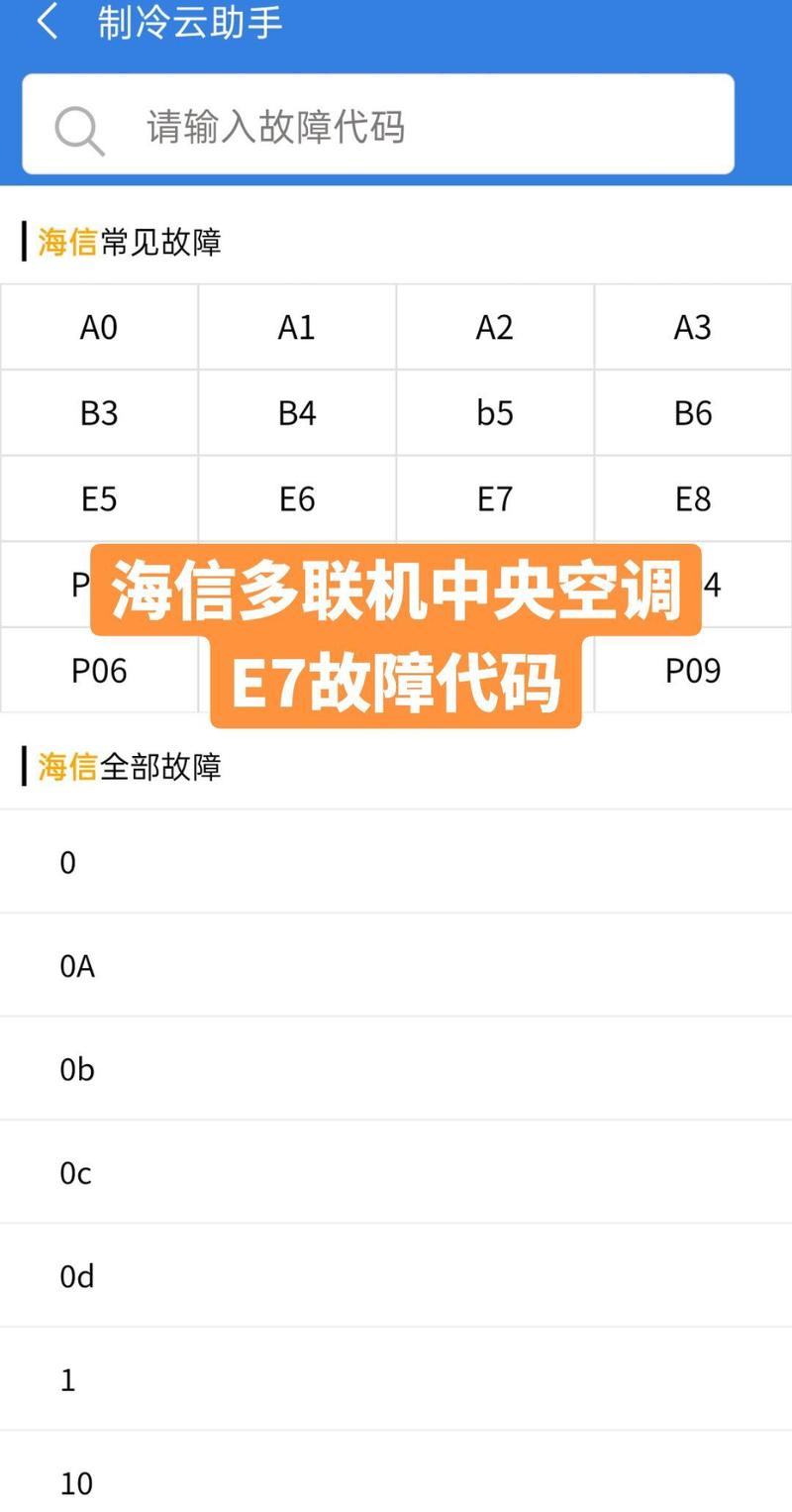 海信中央空调报31是什么故障