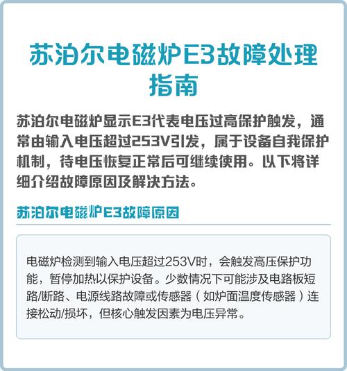 苏泊尔电磁炉e3故障怎么维修