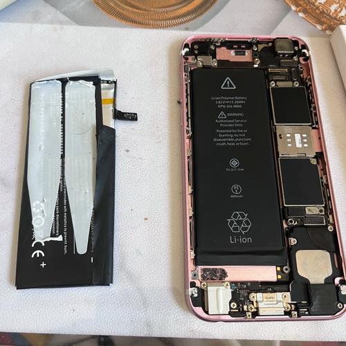iphone6进水电池