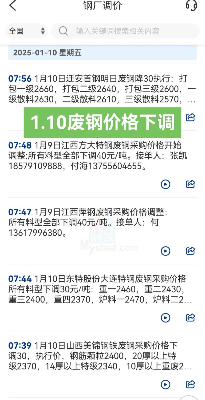 废铁价格今日铁价